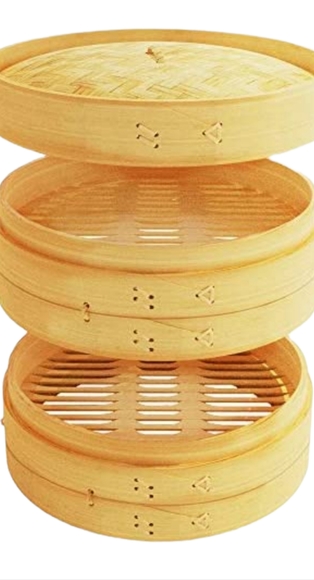 Prime Home Direct 12"  Bamboo 2 Tier Steamer Valentines Day Dinner - Picture 1 of 4